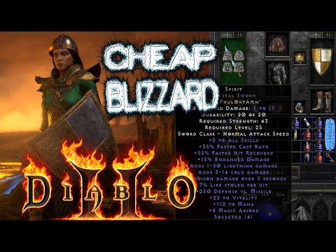 Most GODLY BUDGET BLIZZARD SORC | Diablo 2 Resurrected