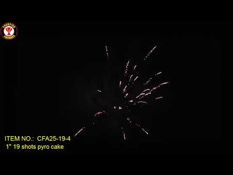 CFA25-19-4 1'' 19 shots multishots 500g fireworks cake