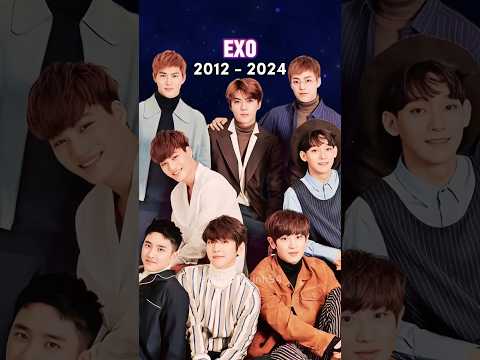 9 members of EXO in 2012 and now