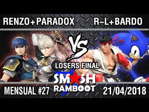 [SmashxRamboot #27] Renzo+Paradox Vs. Robo~Luigi+El_Bardo - Losers Final