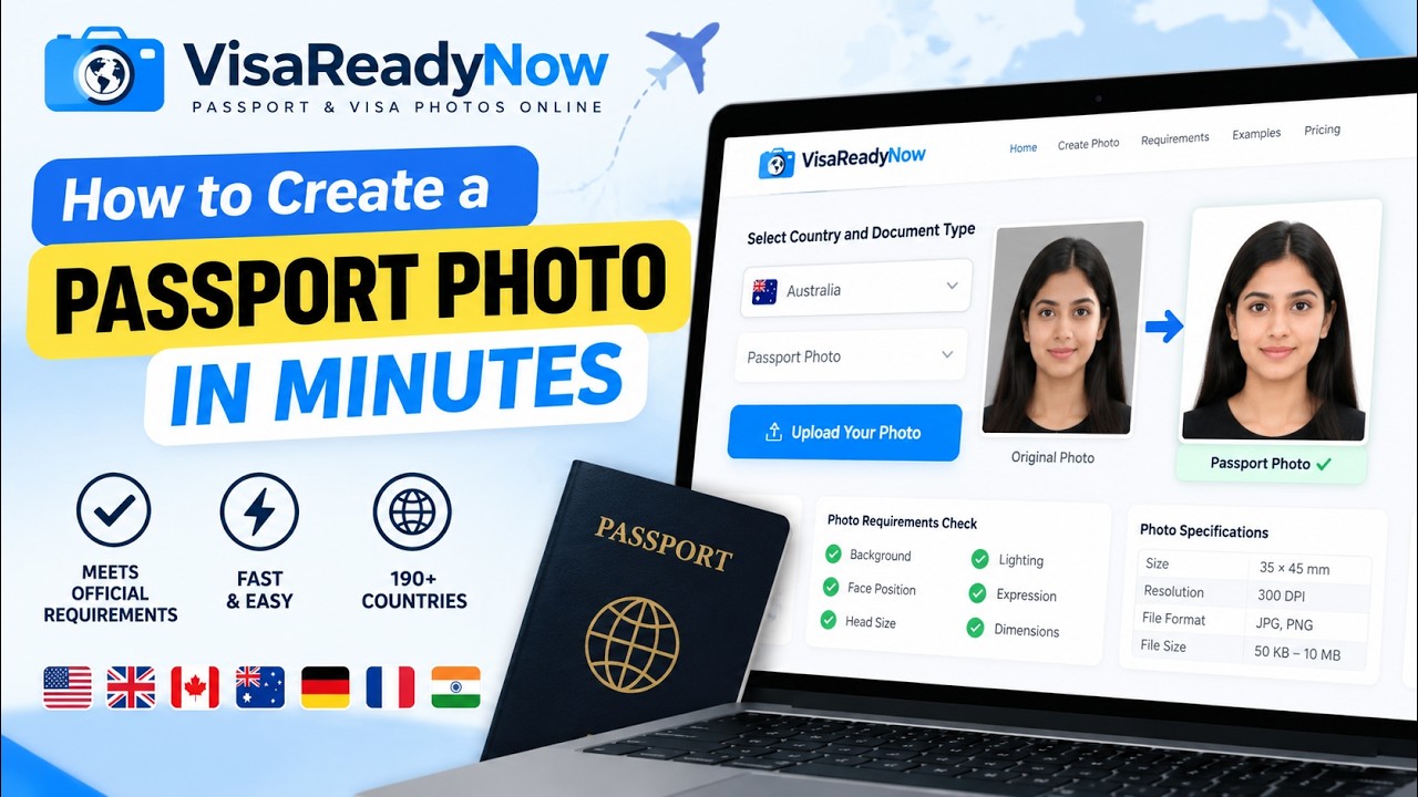 How to make a passport photo online video tutorial