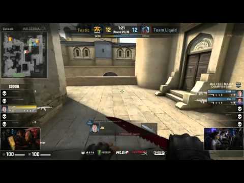 EliGE first 4 Kill of an ACE - Team Liquid vs fnatic MLG CS:GO Major Championship: Columbus