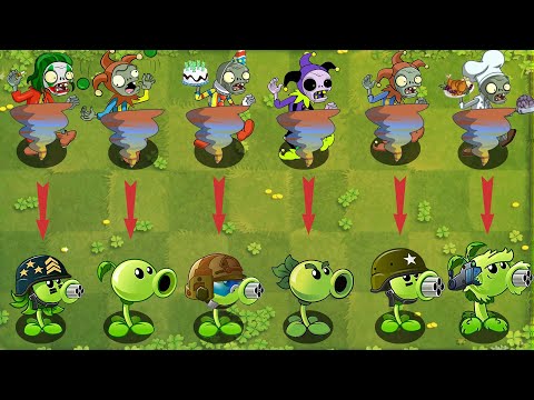 Pvz 2 Challenge - All Plants Power UP Vs Jester Zombie - Which Plant Will Win ？