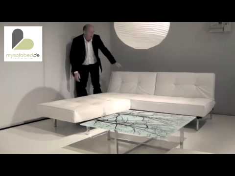 SPLITBACK von INNOVATION Schlafsofa & Sessel Kunstleder Weiß - mysofabed.de