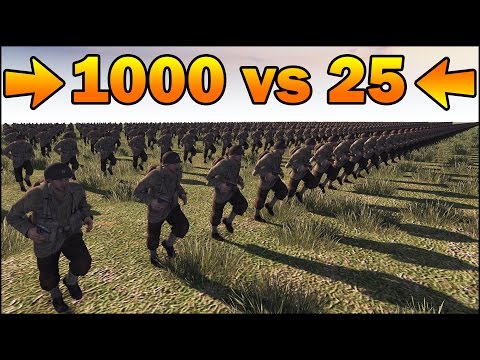 1000 INFANTRY vs 25 SNIPERS - MISSION IMPOSSIBLE - Men of War Assault Squad 2 - Editor Scenario #83