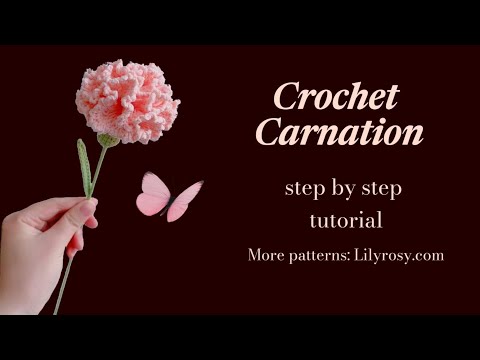 How to crochet carnation flower | step by step | Beginner friendly