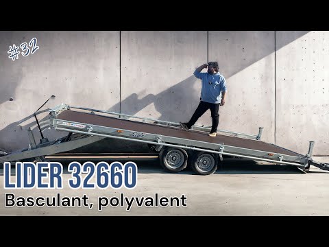 Remorque plateau roues dessous LIDER - PTAC : 3500 kg - 2 essieux freinés - 506 x 215 cm - Reference - MC 255 133 1350 1 C_5