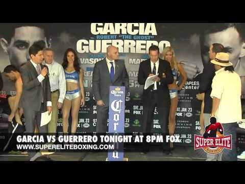 DANNY GARCIA VS ROBERT GUERRERO WEIGH-IN AND FINAL FACEOFF - SUPER ELITE BOXING