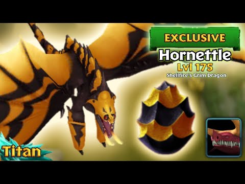Hornettle (Shellfire's Exclusive Grim Deathgripper) Max Level 175 Titan Mode | Dragons: Rise of Berk