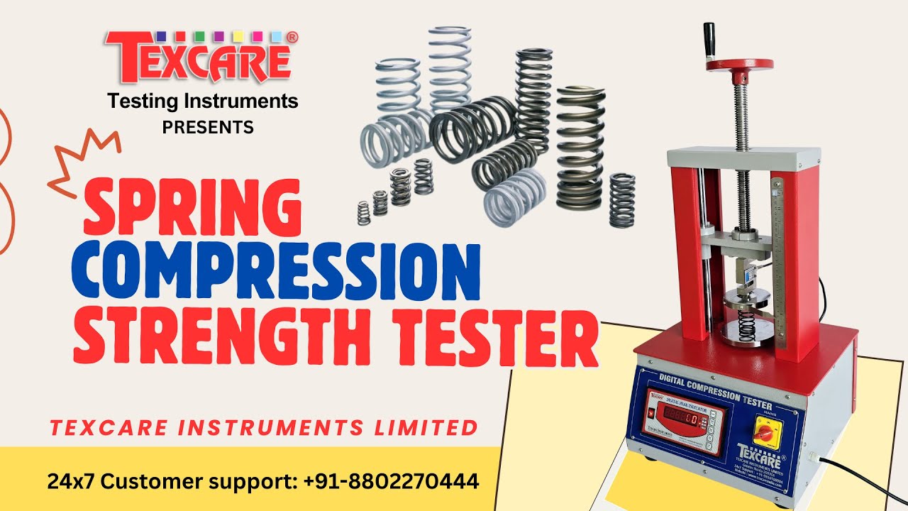 Spring Compression Strength Tester, ASTM D695, ASTM A370, ISO 7500-1, ISO 6892-1, IS 1135