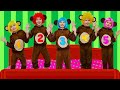 Five Little Monkeys Jumping On The Bed Nursery Rhymes Kids Songs Nick And Poli