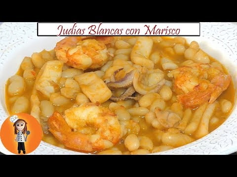 Judías Blancas con Marisco | Receta de Cocina en Familia