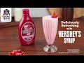 Hershey S Syrup Strawberry Syrup With Strawberry Milkshake