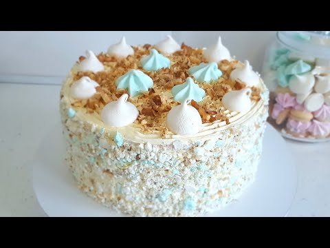 Meringue Cake Count's Ruins Recipe // How to make a cake at home / Russian cake "Grafskie Razvaliny"