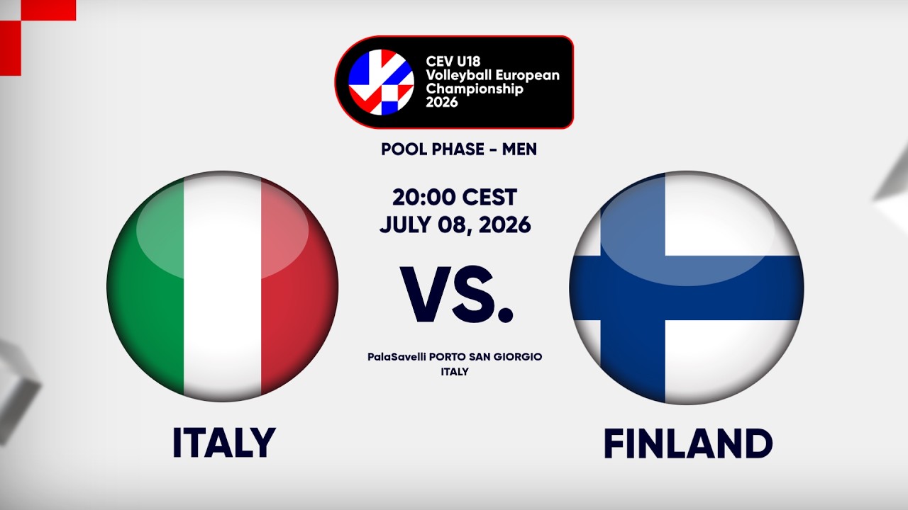 Full Match | Italy vs. Finland | CEV U18 Volleyball European Championship 2026 | Men