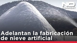 Una estación de esquí francesa adelanta la fabricación de nieve artificial antes del invierno