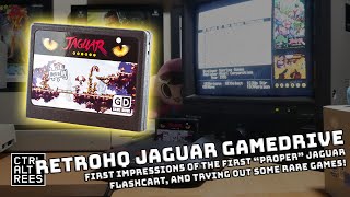 RetroHQ Atari Jaguar GameDrive Flashcart First Impressions & Setup. Let's Play Some Rare Games!