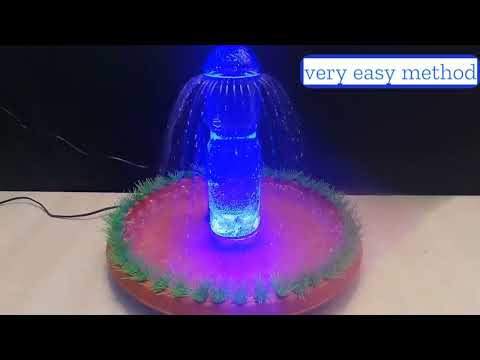 DIY - How to make water Desktop fountain at home from discarded plastic bottles