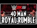 WWE 2K15 - 40 Man Royal Rumble Match! 