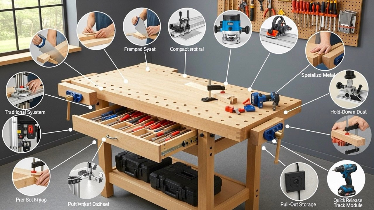 1 Month in 10 Minutes! This Skillful Man Build a Workbench With 20 Functions