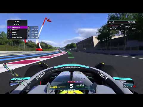 2022 F1 French Grand Prix 50% race gameplay