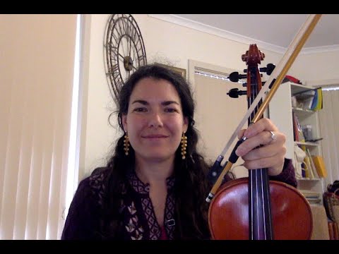 Kingston Calypso on violin - tutorial in Rita's music room