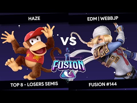 Fusion #144 - Haze (Diddy Kong) vs WebbJP (Sheik) - Top 8 - Losers Semis