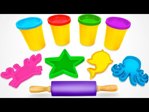 Create and Learn Sea Animals with Clay| Preschool Learning Video for Kids & Toddlers
