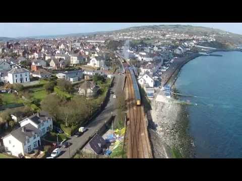 Whitehead From the Air with RPSI Steam Train
