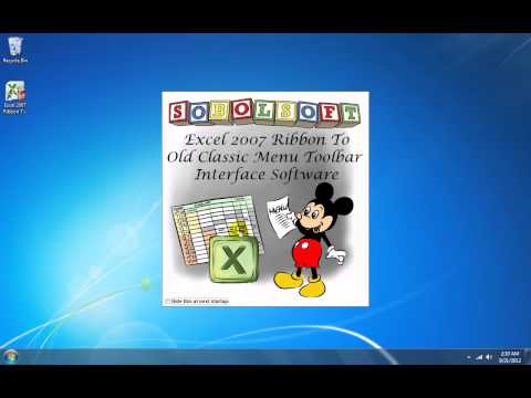 Excel 2007 Ribbon To Old Classic Menu Toolbar Interface Software