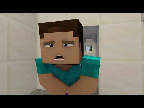 Steve and Wolf Life: The Toilet (Minecraft Animation)