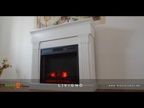 Elektrokamin weiß ElectricSun Livigno mit 28 Zoll Einsatz