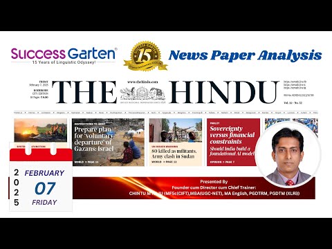 Newspaper Analysis - The Hindu Daily, Chintu M Raju!