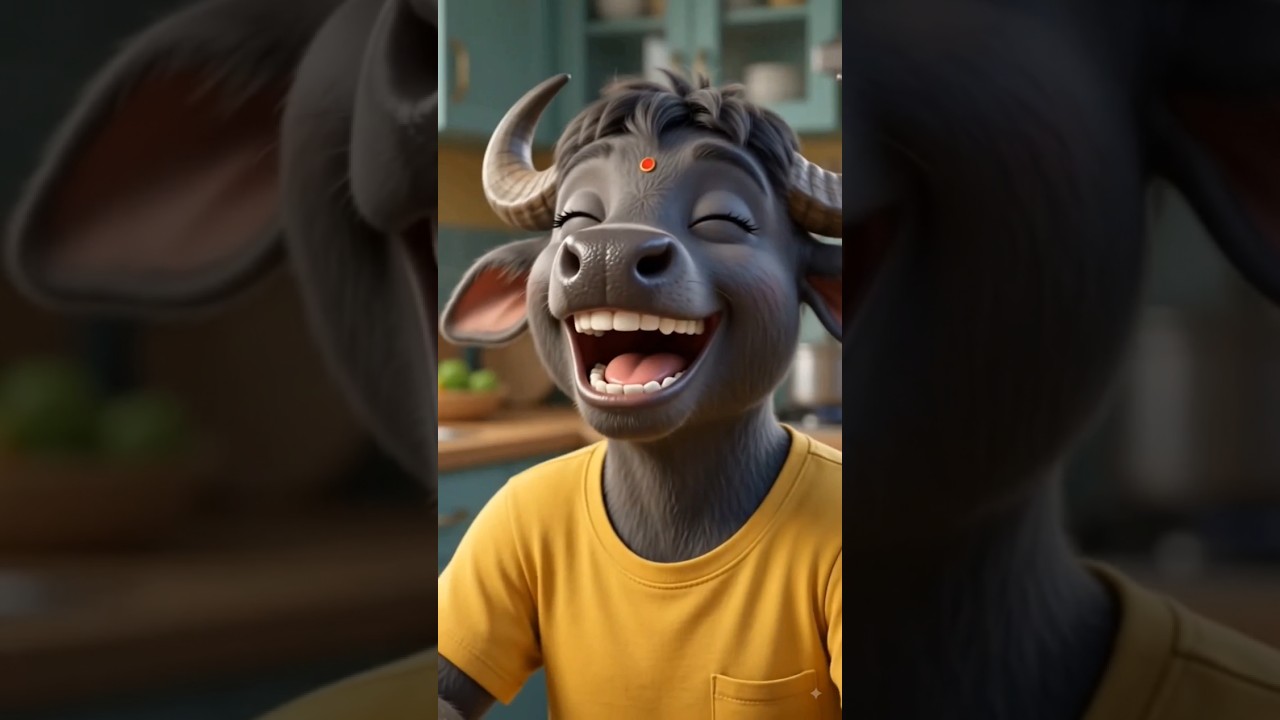 🐃😂 भैंस बोली – मैं इंसान लगाकर आती हूँ!shorts Ai #FunnyVideo