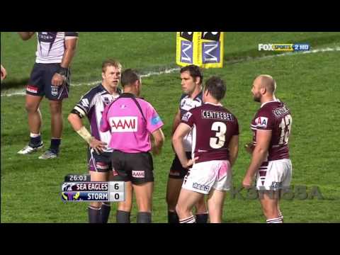 Manly Sea Eagles vs Melbourne Storm Fight 2011 Blair vs Stewart