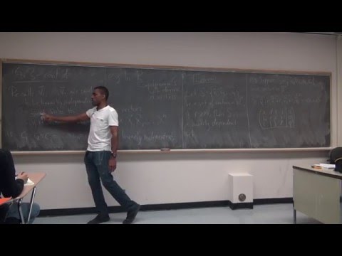 Math 346 Lecture 15 - Linear independence and proving statements