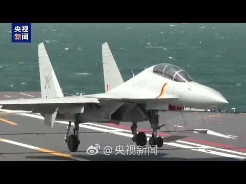China releases footage showing PLA aircraft carrier Fujian drills with J-35, J-15T, KJ-600 福建舰海上实兵训练