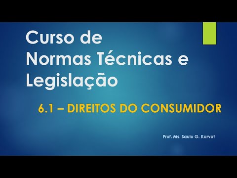 Aula 6.1 Direitos do Consumidor