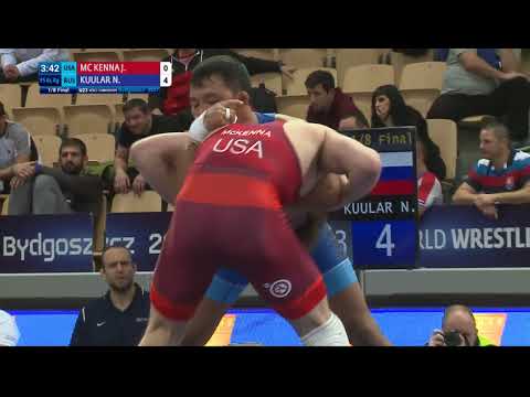 1/8 FS - 65 kg: N. KUULAR (RUS) df. J. MC KENNA (USA) by VSU, 10-0