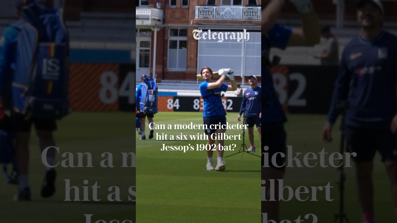 Video: Players from The Hundred test replica of Gilbert Jessop's 1902 bat