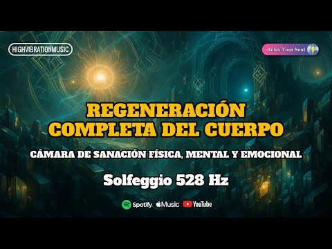 REGENERACIÓN COMPLETA DEL CUERPO 🧬​ Solfeggio 528 ​🎵​ CÁMARA DE SANACIÓN FÍSICA MENTAL Y EMOCIONAL 💚