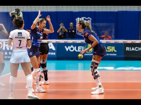 PAREDÃO: Incrível sequência de 5 pontos seguidos no block do Minas para fechar set diante de Osasco