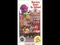 Barney Goes To School 1991 VHS