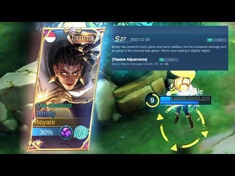 BRODY BURST THROUGH ENEMIES, BRODY BUFF, SUSTAIN DAMAGE INCREASE Best Build | Mobile Legends