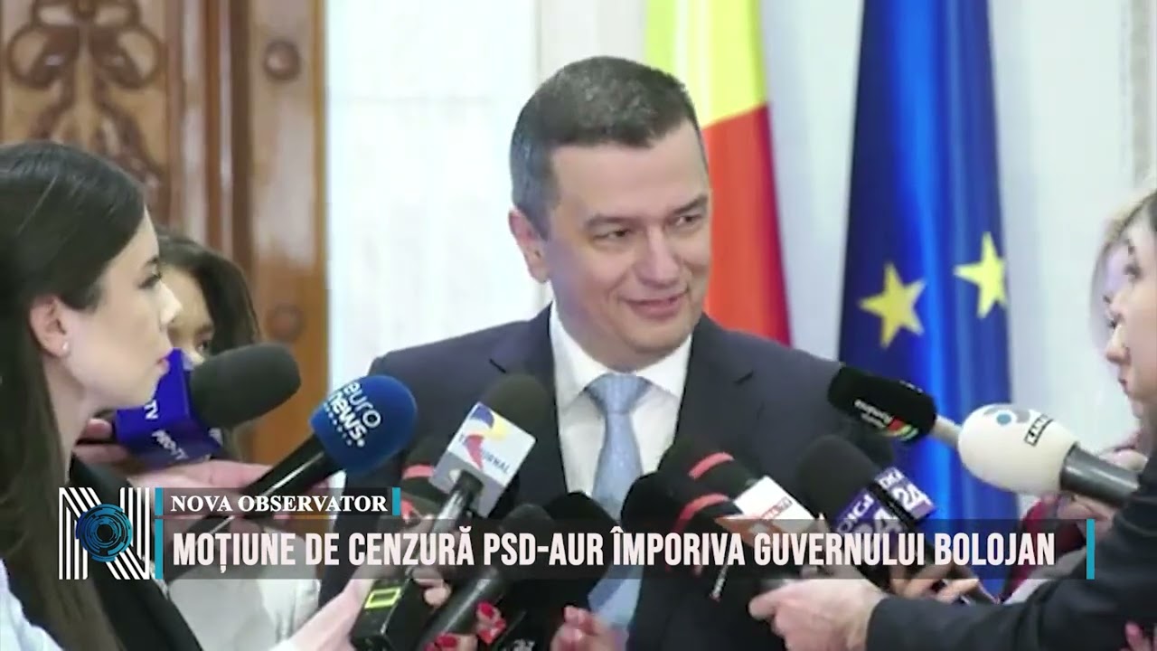 Moțiune de cenzură PSD-AUR împoriva Guvernului Bolojan