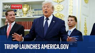 Trump unveils new AI-powered government website