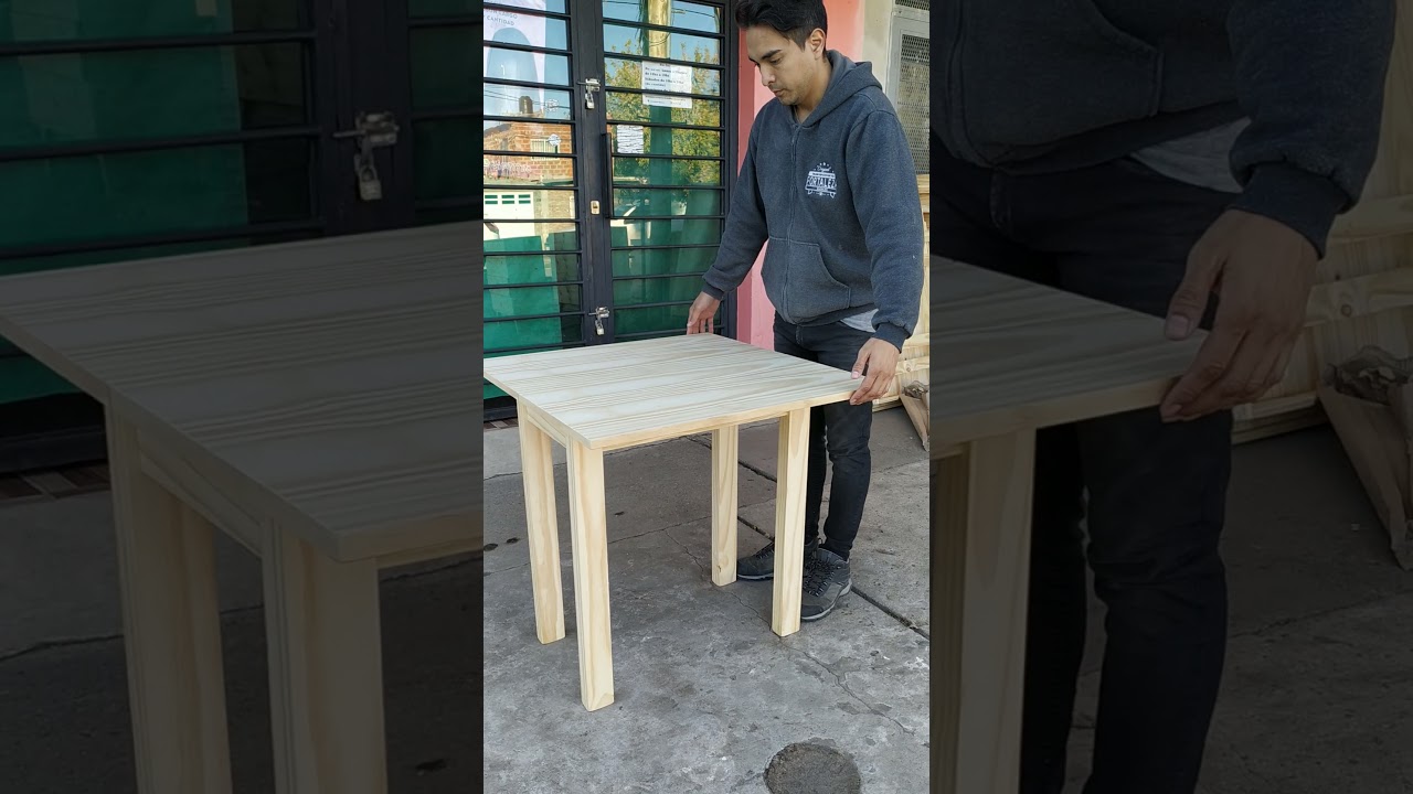 Mesa libro de pino rosario extensible