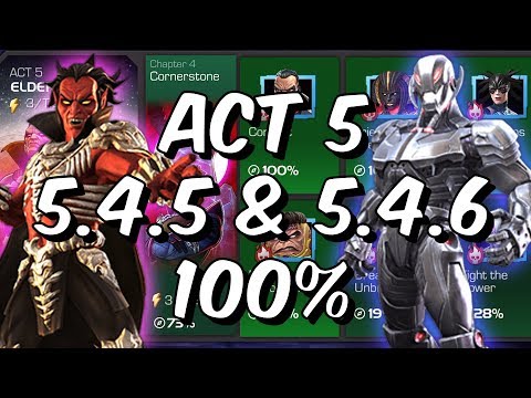 Act 5 Chapter 4 - 5.4.5 & 5.4.6 100% - Free To Play Adventures! - Marvel Contest Of Champions
