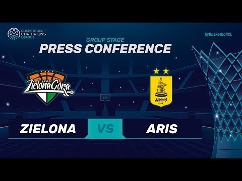 Stelmet Zielona Gora v Aris - Press Conference - Basketball Champions League 2017-18