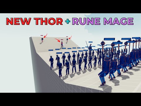 NEW THOR + RUNE MAGE Vs Every Factions | TABS - Totally Accurate Battle Simulator